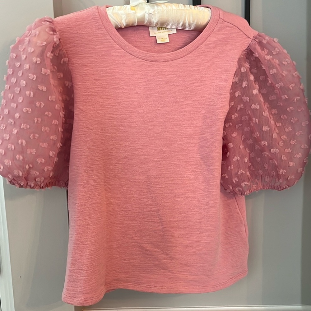 Anthropologie New never worn without tags. XS A bubblegum pink color with sheer